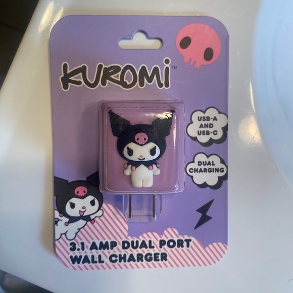 KUROMI Wall Charger 3.1 AMP Duel Port Sanrio Plug - Picture 1 of 6